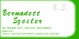 bernadett szeiler business card